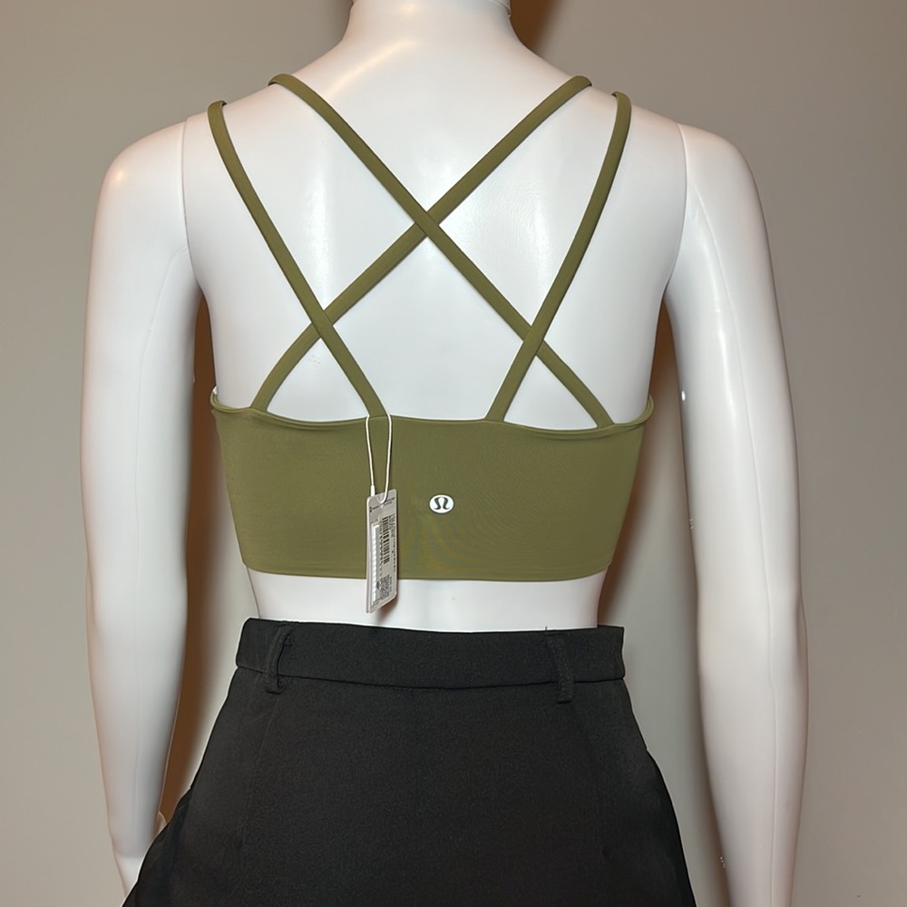 Lululemon Like a Cloud Bra Long Line B/C Cup Size 4 in Rosemary Green - Picture 6 of 7